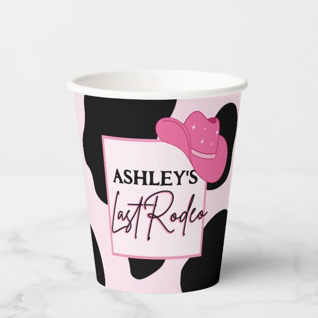 Cowgirl Last Rodeo Personalized Party Cups (Front)