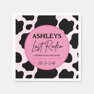 Cowgirl Last Rodeo Personalized Party Napkins