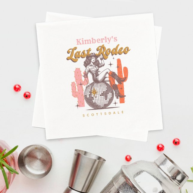 Cowgirl Last Rodeo Western Bachelorette Party  Napkins (Creator Uploaded)