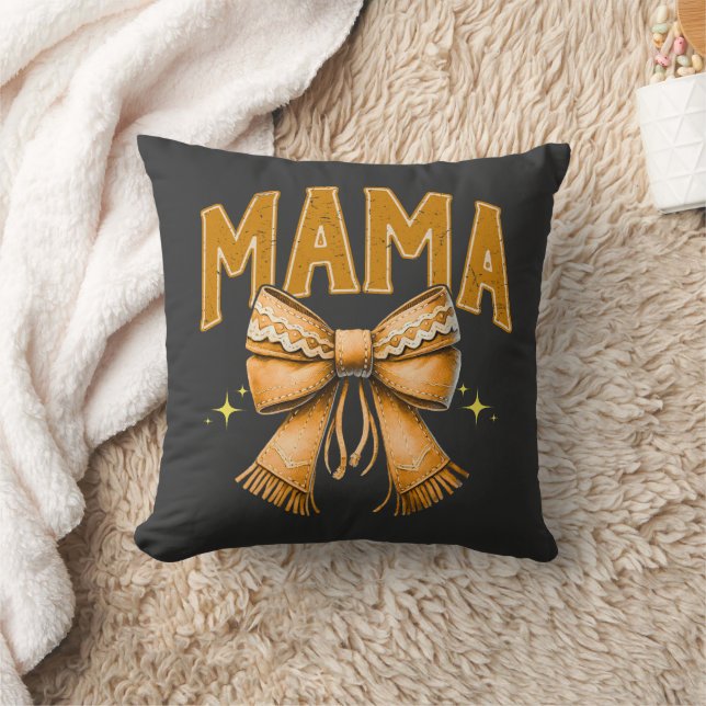 "Cowgirl Mama – Western Love Tee Throw Pillow (Blanket)