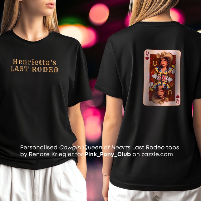 Cowgirl Midwest Queen of Hearts Last Rodeo  T-Shirt (Creator Uploaded)