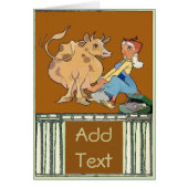 Cowgirl Milking  Card (Front)