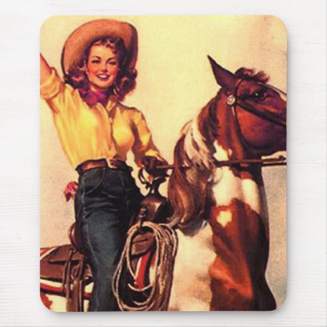 Cowgirl Mouse Pad (Front)
