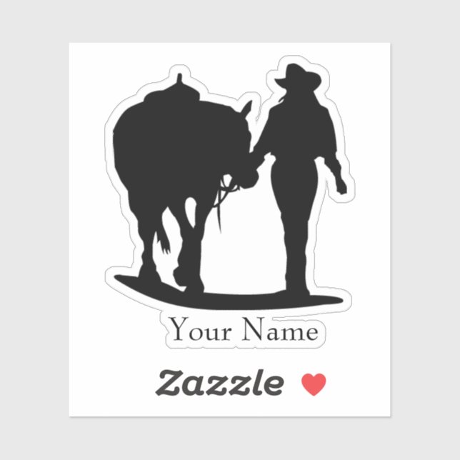 Cowgirl Name Sticker (Sheet)