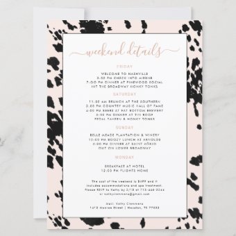Cowgirl Nashville Pink Last Rodeo | Bachelorette Invitation | Zazzle