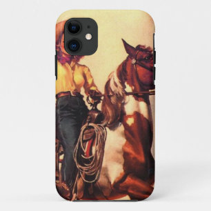 Cowgirl on Her Horse iPhone 11 Case