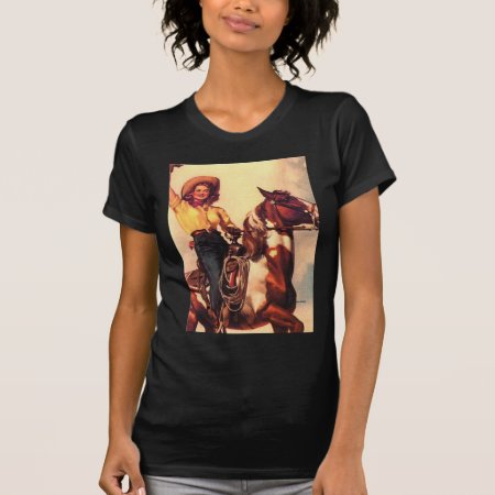 Cowgirl On Her Horse T-shirt