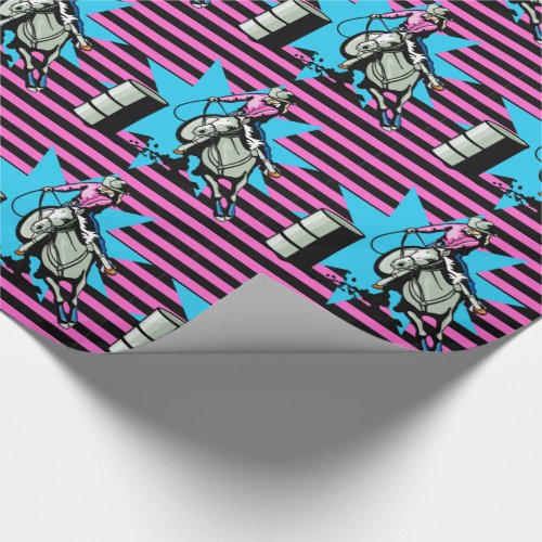 Cowgirl On Horse Barrel Racer Any Occassion Wrapping Paper