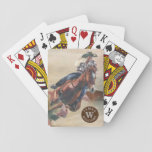 Cowgirl On Horseback Monogram Name Western Playing Cards at Zazzle