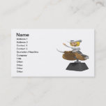 Cowgirl On Mechanical Bull Business Card at Zazzle
