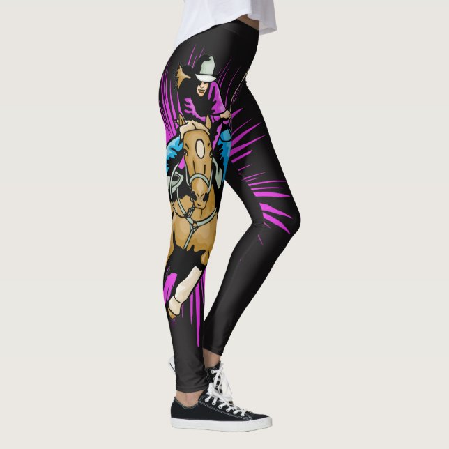 Cowgirl on Running Horse Western Leggings (Right)