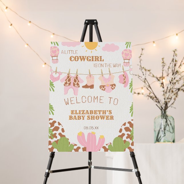 Cowgirl on the Way Modern Southwestern Welcome Foam Board (In Situ (Stand))