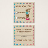 Cowgirl or Cowboy Gender Reveal Ballot (Front & Back)