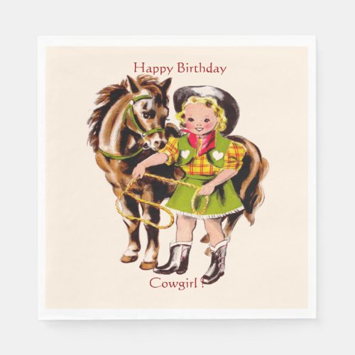 Cowgirl Party Paper Napkins