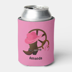 Cowgirl Personalized Can Cooler