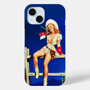 Cowgirl pin up iPhone 15 case