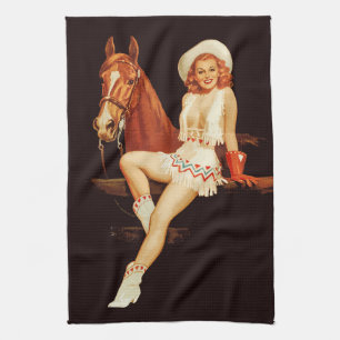 Cowgirl Pin-Up                                     Kitchen Towel