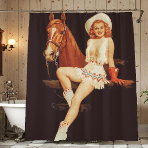 Cowgirl Pin-Up                                     Shower Curtain
