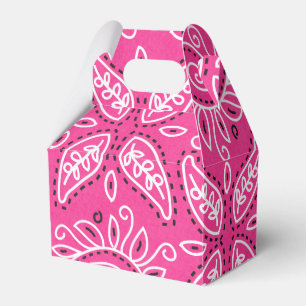 Cowgirl pink bandana pattern party favor box