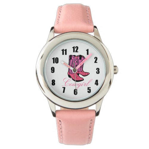 Cowgirl Pink Boots Watch