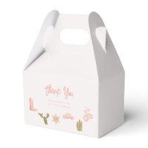 Cowgirl Pink Western First Birthday Favor Boxes