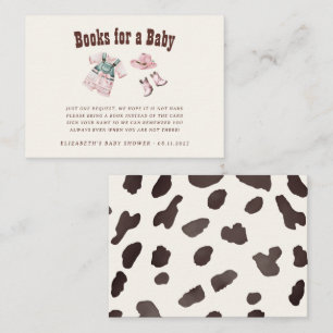 Cowgirl Pink Western Rodeo Books for Baby Enclosure Card