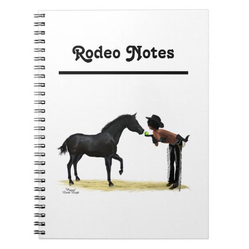 Cowgirl Pinup With Horse Spiral Notebook
