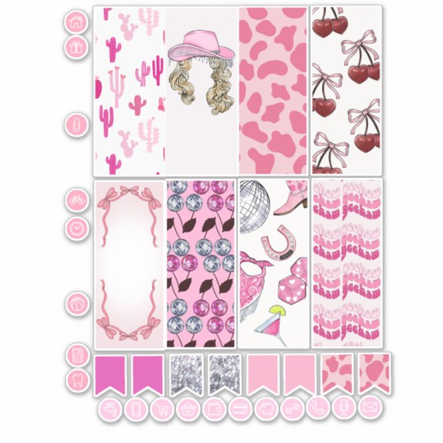  COWGIRL PLANNER STICKERS (Front)