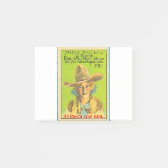 cowgirl post-it notes (Front)