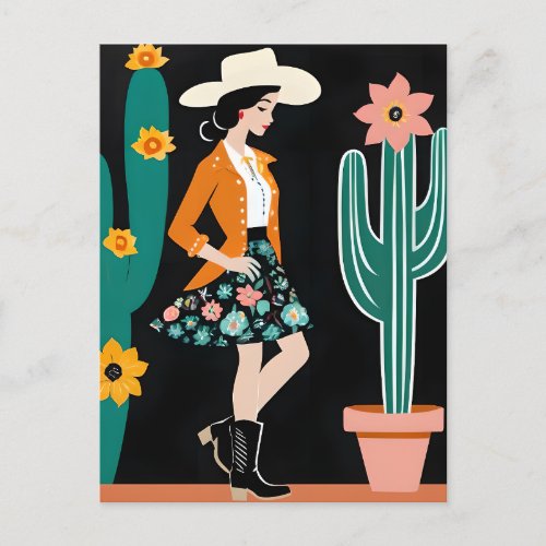 Cowgirl Postcard