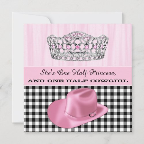 Cowgirl Princess Birthday Party Personalized Invite