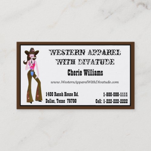 Cowgirl Princess Business Card
