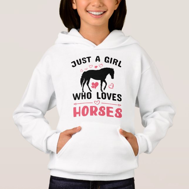 Cowgirl Princess Equestrian Horseback Riding Horse Hoodie (Front)