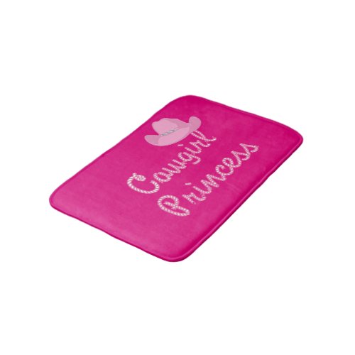 Cowgirl Princess Pink Hat Bath Mat