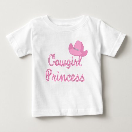 Cowgirl Princess Text With Hat Baby T-shirt