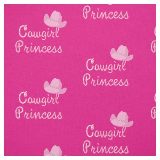 Cowgirl Princess With Pink Hat Fabric