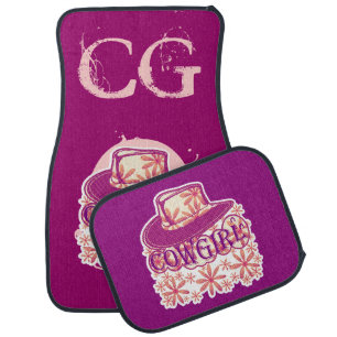 Cowgirl Purple and Pink CG 2 Car Floor Mat