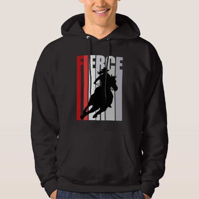 Cowgirl Purple Fierce Motivational Western Theme R Hoodie (Front)