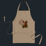 Cowgirl Put On Your Big Girl Boots Adult Apron<br><div class="desc">Vintage western cowgirl sitting on a bale of hay putting on her boots.  "It's time to put on your big girl boots" inside of lasso test bubble. Apron</div>