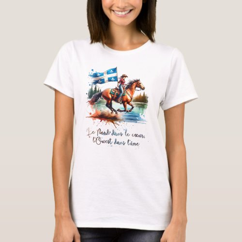 Cowgirl qubcoise tee for horsewomen in Quebec