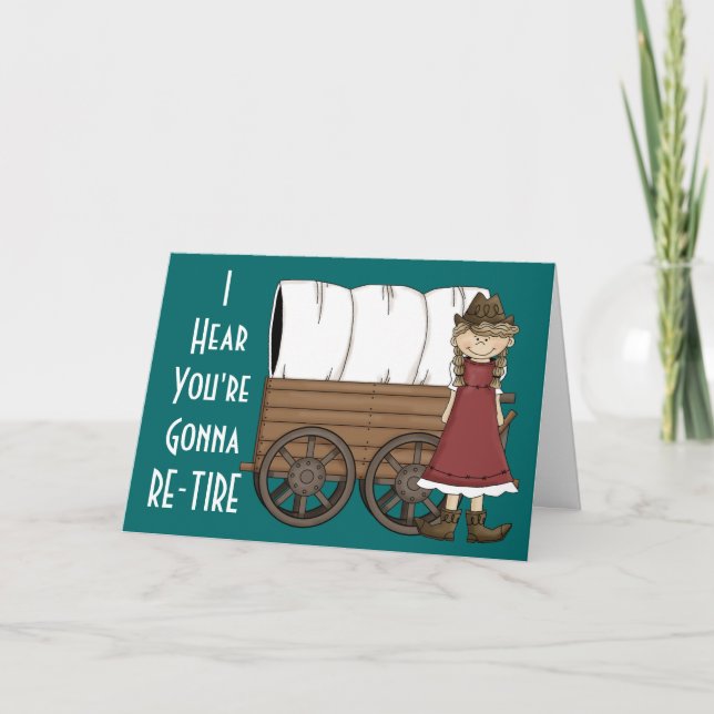 Cowgirl Retirement Help - Western Humor Card (Front)