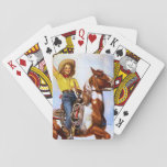 Cowgirl Rider Pin Up Magnet Playing Cards at Zazzle