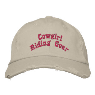 Cowgirl Riding Gear Embroidered Baseball Cap