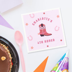 Cowgirl Rodeo Western Birthday Party Napkins