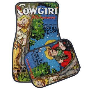 Cowgirl Romance The Betrayal Vintage Comics Car Floor Mat