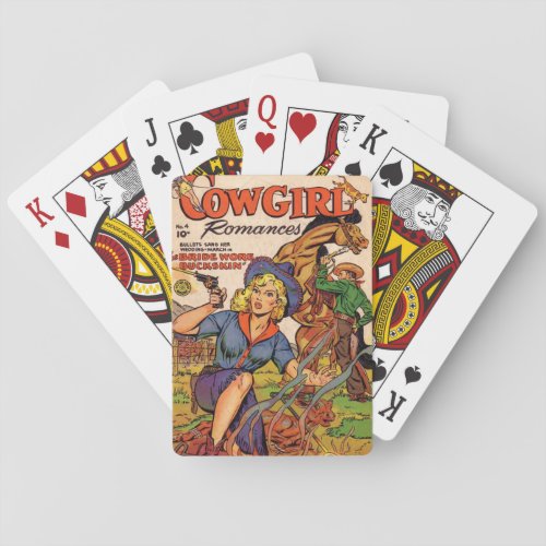 Cowgirl Romances Comic Book Playing Cards