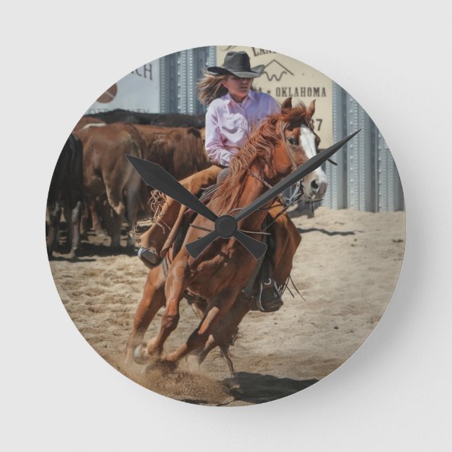 cowgirl round clock (Front)