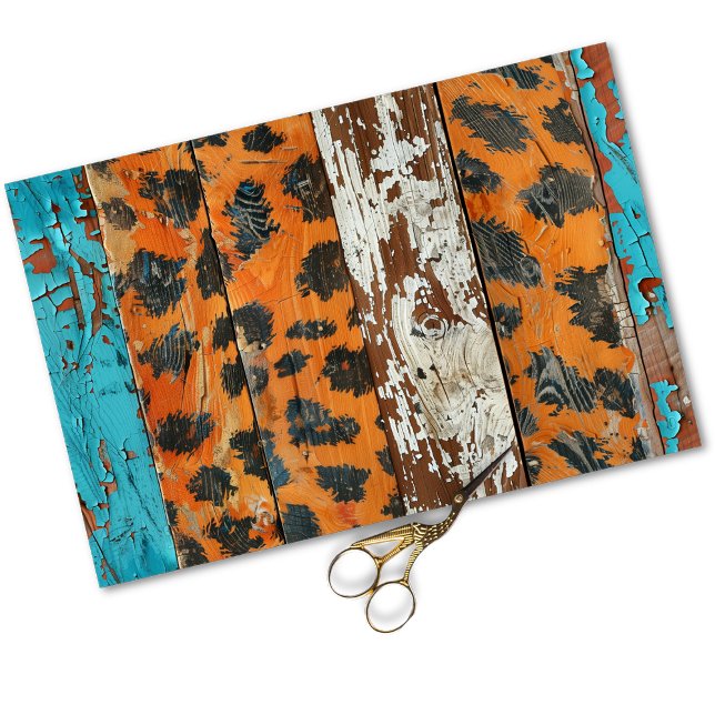 Cowgirl Rustic Western Country Wood Decoupage  Tissue Paper (Creator Uploaded)