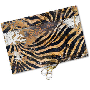 Cowgirl Rustic Western Country Wood Decoupage Tissue Paper