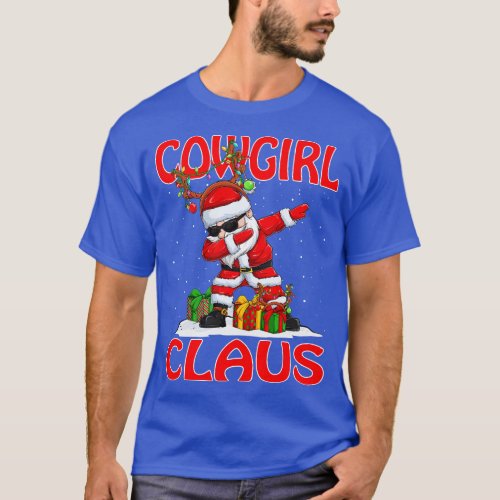Cowgirl Santa Claus Reindeer Christmas Matching Co T_Shirt